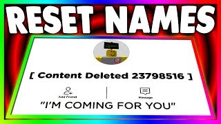 rare roblox usernames 5: RESET USERNAMES