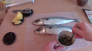 Скумбрия запеченная в духовке.  Mackerel baked in the oven.