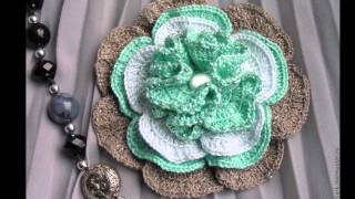 Вязаные броши своими руками крючком