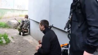 Луганск - Гибель ополченца от пули снайпера