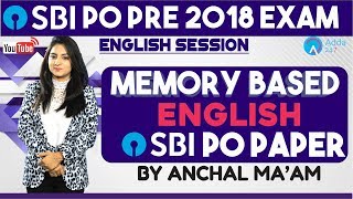 SBI PO | MEMORY BASED PAPER OF SBI PO | ENGLISH | ANCHAL MAM