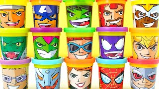 Play Doh Marvel Avengers 15 Can Heads Plastilina