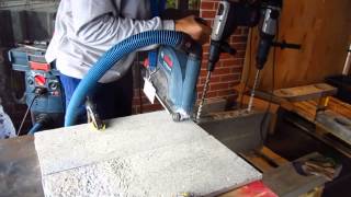Bosch инструмент. Обработка бетона болгаркой 26-230 LVA с защитным кожухом. 2015 г. №13