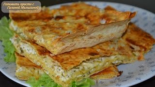 Ленивые хачапури с творогом и чесноком