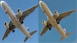 Finnair Airbus A320-214 OH-LXB & Iberia Express Airbus A320-216 EC-LYE landing Berlin Tegel airport