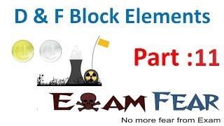 Chemistry D & F Block Elements part 11 (Electronic Configuration) CBSE class 12 XII