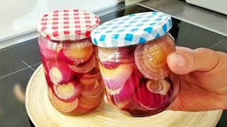 Çok lezzetli ve 10 dakika sürmeyen Soğan Turşusu