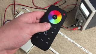 RGBW LED strip remote control 4 zones