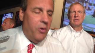 Bruce Rauner and N.J. Gov. Chris Christie campaign in Springfield