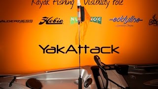 YakAttack VISICarbon Pro - 360 Degree LED Kayak Fishing Visibility Flag