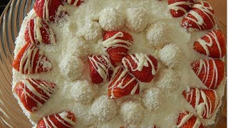 Raffaello-Erdbeer-Torte