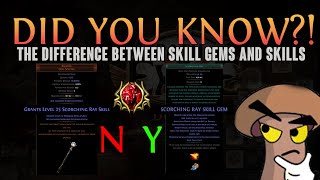 [Path of Exile] The Difference Between Skill GEMS and SKILLS | Did you know #2
