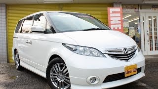 【エリシオン中古車　動画】Ｈ18　ＨＤＤナビ・エアロエディション　両側パワースライド　ワンオーナー　社外マフラー　1年全国保証付　格安中古車