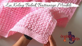 En Kolay Bebek Battaniyesi / Tığ İşi Örgü Modelleri