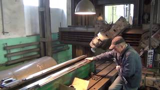 Шлифовка станины станка.