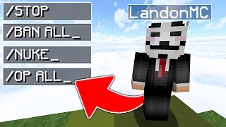PRETENDING TO HACK LANDONMC to TROLL SERVER! (Minecraft TROLLING)