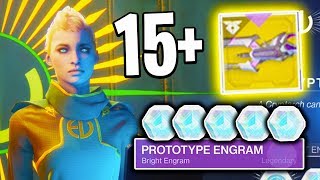 Destiny 2 - OPENING 15+ PROTOTYPE ENGRAMS! (Destiny 2 EVERVERSE ENGRAM OPENING)
