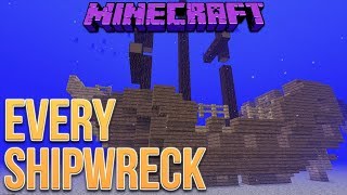 Minecraft 1.13 Every Shipwreck Type (Update Aquatic)