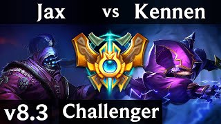 JAX vs KENNEN (TOP) // NA Challenger // Patch 8.3