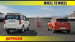 Drag Race: Mahindra Scorpio vs Maruti Swift | Autocar India