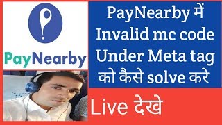 PayNearby Invalid mc code under Meta tag