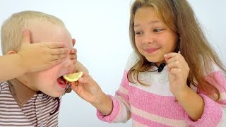 Видео для детей. Игра Угадайка: вкус еды!