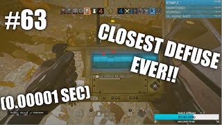 BEST NINJA DEFUSE EVER *SO CLOSE (O.OOOO1 SEC)* | Rainbow Six: Siege  Twitch Clips #63
