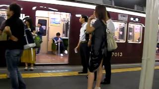 AFTERMATH Train Hits Human 人身事故直後 混乱 ２０１４・０７・０３ 阪急神戸線塚口駅 駅構内の様子