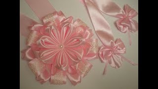 БАНТ на Выписку из Роддома. / Bow Ribbons  /DIY/Tutorial/Kanzashi