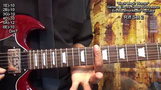 How To Play BLACK MAGIC WOMAN Carlos Santana - 8 Guitar Solo Riffs  With TABS