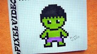 Как рисовать Халка ( Hulk )  по клеточкам / Рисунки по клеточкам #pixelvideo