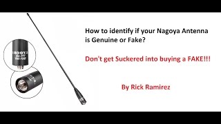 Nagoya Antenna - How to identify if Fake or Genuine?