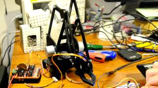 Robot arm with stepper motors
