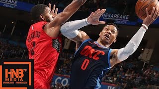 Oklahoma City Thunder vs Portland Trail Blazers Full Game Highlights / March 25 / 2017-18 NBA Season