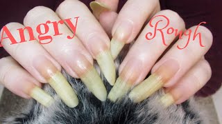 ASMR Angry Head Massage❥Mic Scratching w/ Bare Long Nails (no talking)