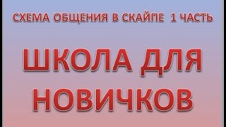 Работа с новичками. Как общаться в скайпе. Схема общения в скайпе 1 ч