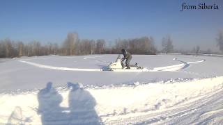 Снегоход Буран (длиннобазный) в целик.  Катаемся на снегоходах.