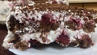 Торт пьяная вишня без выпечки
