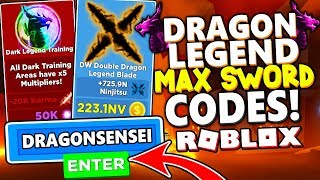 NEW MAX DRAGON LEGEND SWORD CODES IN NINJA LEGENDS!! *MAX SWORDS INSTANTLY* Roblox