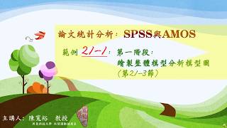 論文統計分析實務 ex21-1.wmv: 第一階段—繪製整體模型分析模型圖 (第21-3節)