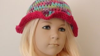 Playful Girls Crochet Hat - 3 to 10 Years Old