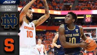 Notre Dame vs. Syracuse Condensed Game | 2019-20 ACC Men's Basketball