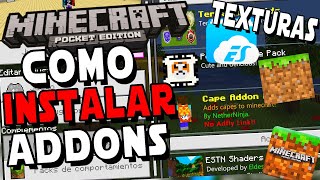 Como Descargar e Instalar ADDONS, TEXTURAS y MODS En Minecraft Pe BEDROCK