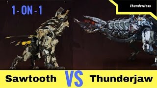 Horizon Zero Dawn - Thunderjaw VS Sawtooth (Horizon Fight Club #22)