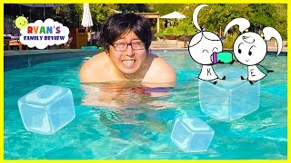 Swimming in Super COLD Water + FUNNY Cartoon Animated NEW CHANNEL EK DOODLES
