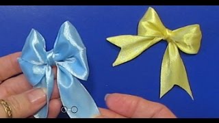Супер-быстрый Бант из атласной ленты своими руками. Как сделать БАНТ ИЗ ЛЕНТЫ