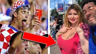 Иностранные болельщики ПОРАЗИЛИСЬ красоте Русских Женщин. Болельщики Хорватии на ЧМ 2018 в России
