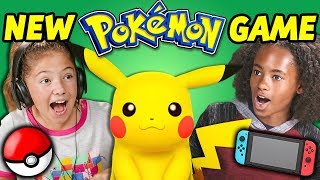 KIDS REACT TO NEW POKÉMON GAME! (Let's Go Pikachu)