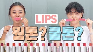웜톤/쿨톤 ▶▶립컬러 가이드! 립스틱 컬러 찾는 방법