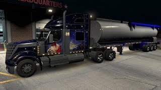 American Truck Simulator НОВАЯ ФУРА В АТС+ИВЕНТ КАТАНЕМ руль g29 и механика
